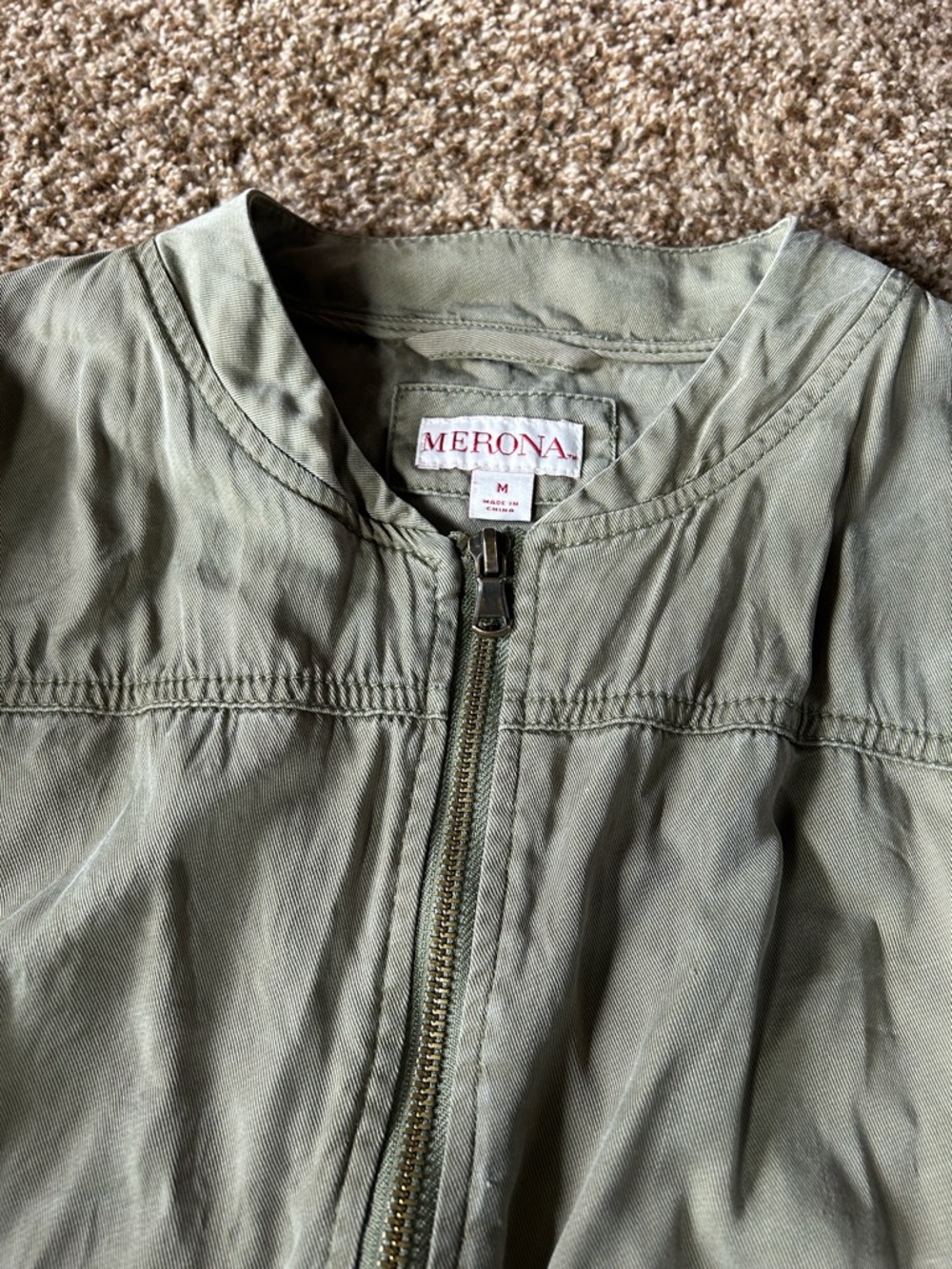 Merona Lightweight Olive Utility Jacket
